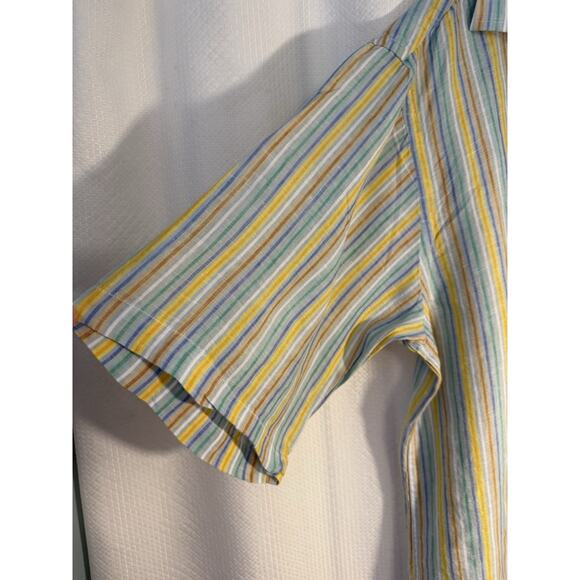 Sette Ponti 100% Linen XL‎ Men’s Shirt Sleeve Shirt FREE SHIPPING - Picture 4 of 8